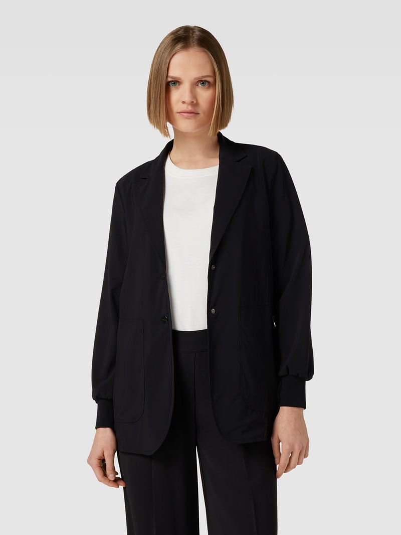 Blazer mit seitlichen Eingrifftaschen in schwarz