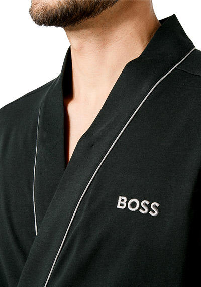 BOSS Black, Bademantel, Baumwoll-Jersey, schwarz