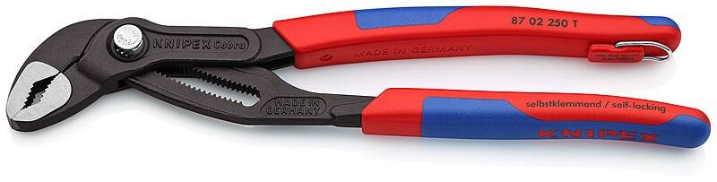 Knipex Wasserpumpenzange 87 02 250 T Chrom Vanadium Elektrostahl Rot