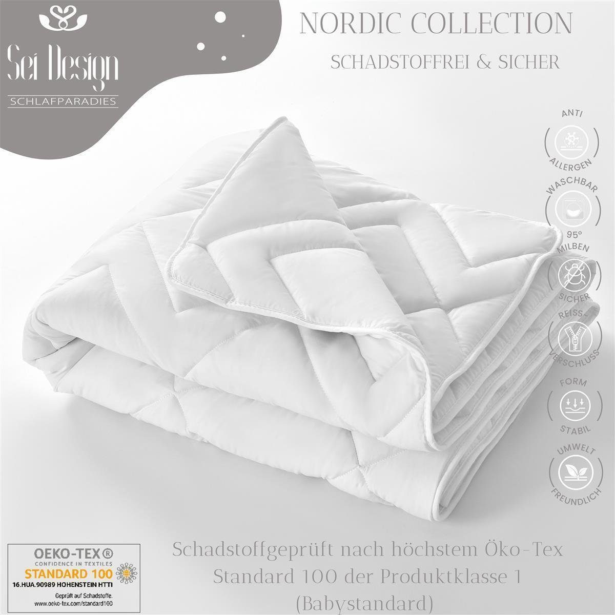 Einziehdecke, Mikrofaser Bettdecke Steppdecke Winter, SEI Design, Füllung: Polyester, Bezug: 100% Mikrofaser, kochfest