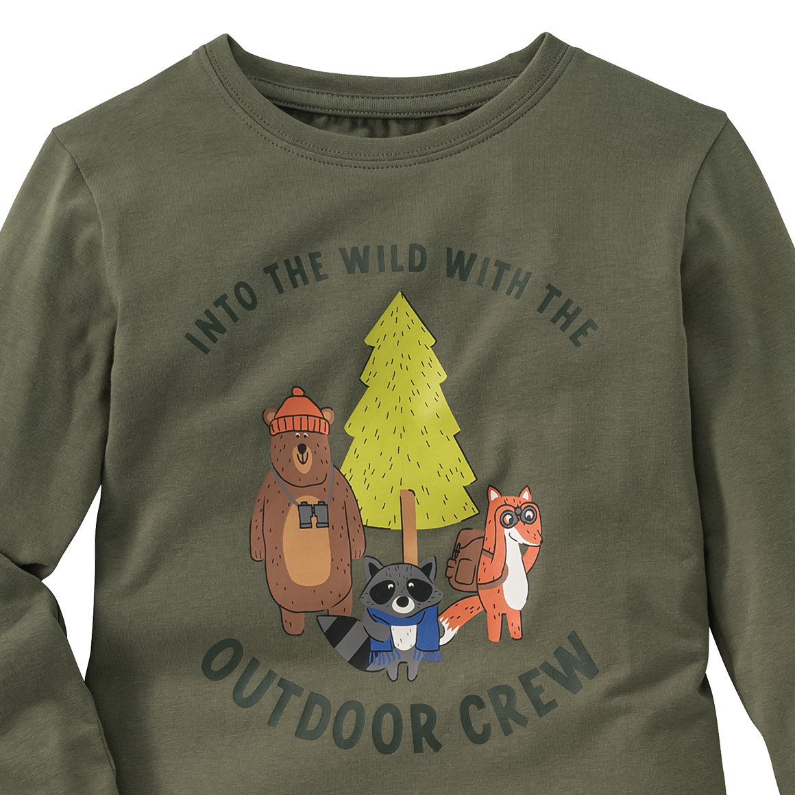 Kinder Langarmshirt mit Waldtier-Print
