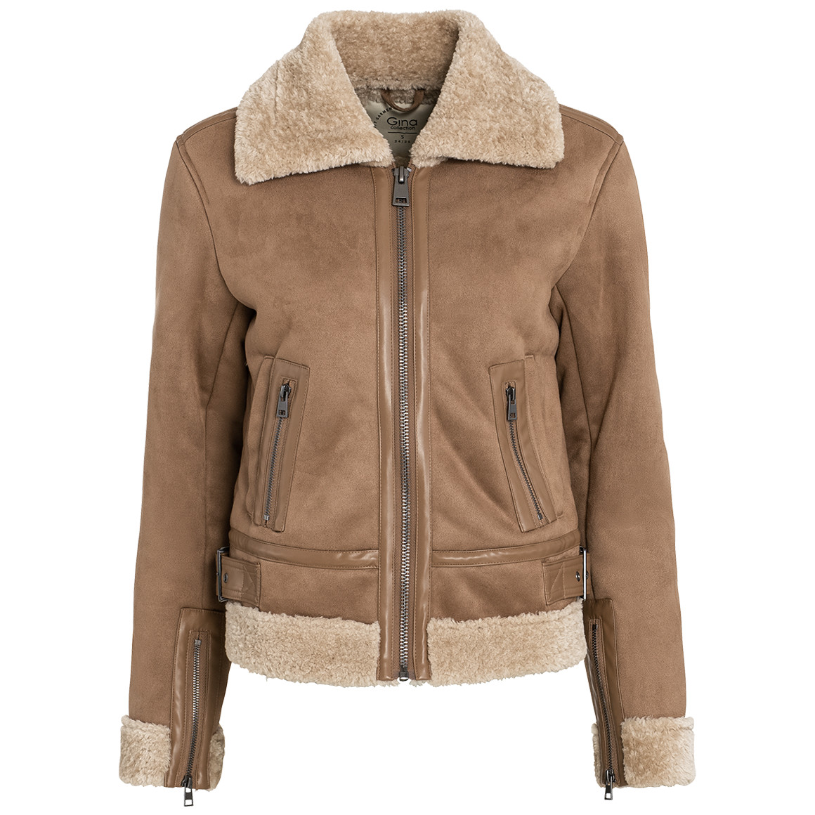 Damen Jacke mit Lammfellimitat gefüttert