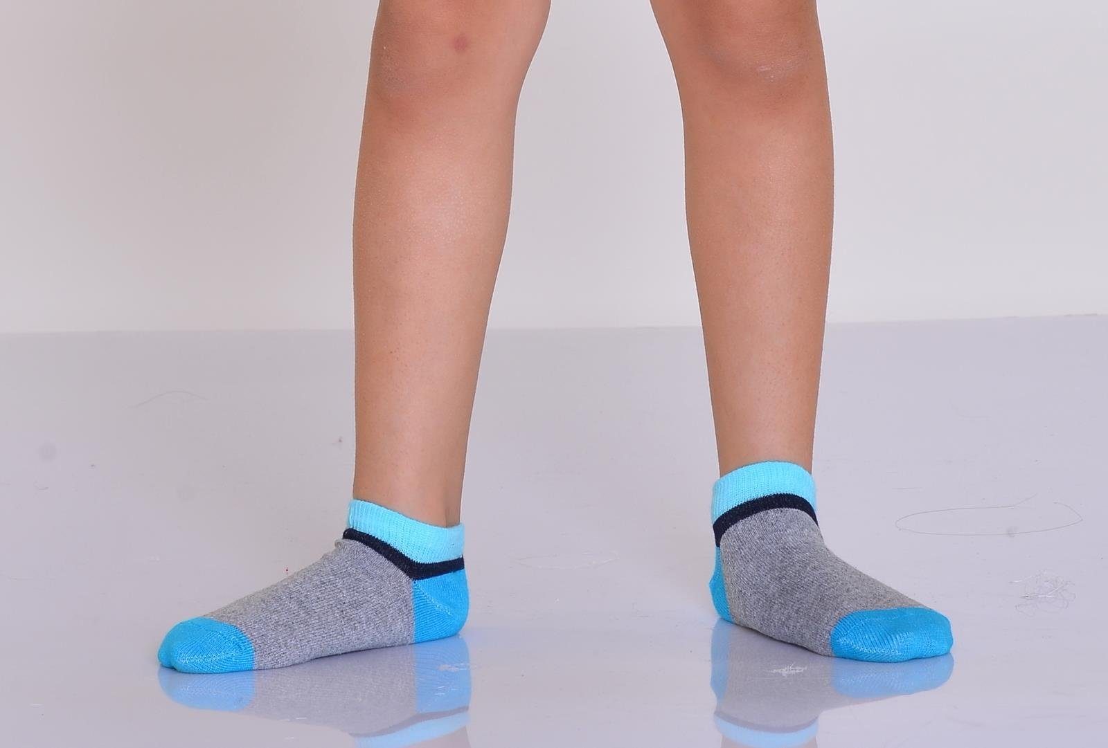 LOREZA Kurzsocken 12 Paar Jungen Mädchen Uni Kurzsocken Socken Kindersocken (Paar, 12-Paar) 12-Paar