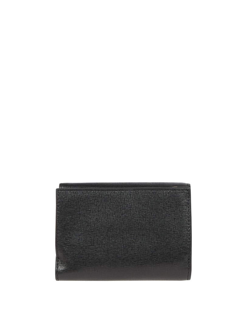 Portemonnaie aus Leder in schwarz