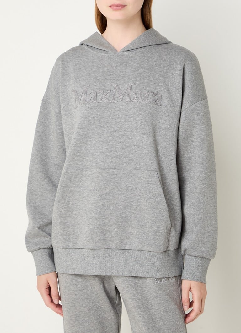 MaxMara Sapore -huppari kengurutaskulla ja logobrodeerauksella