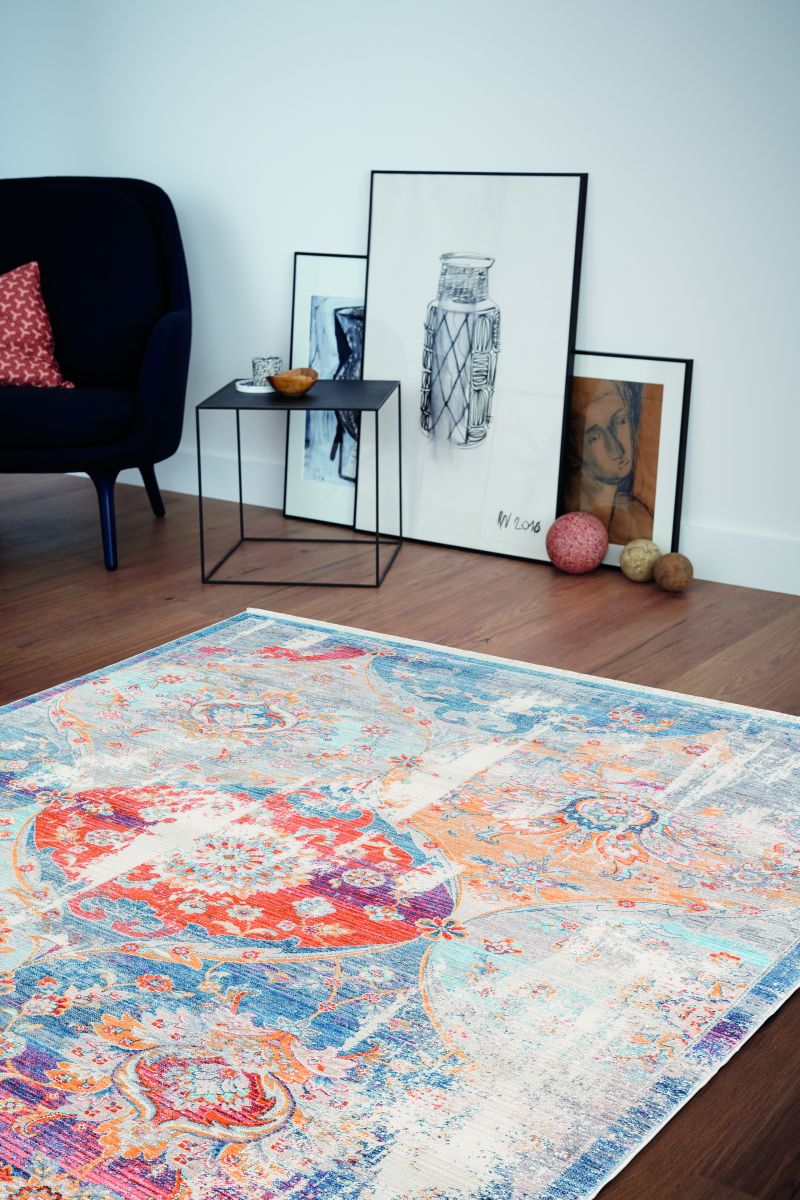 Schöner Wohnen Webteppich Mystik Orient Silber 160x235