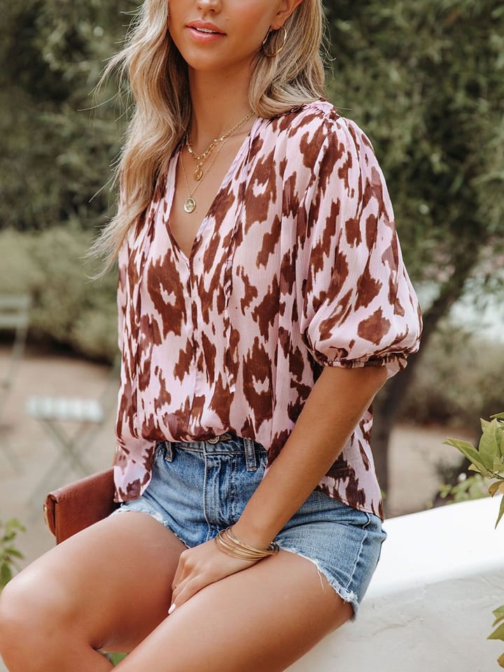 LA Angels Bluse in Rosa/ Braun günstig kaufen