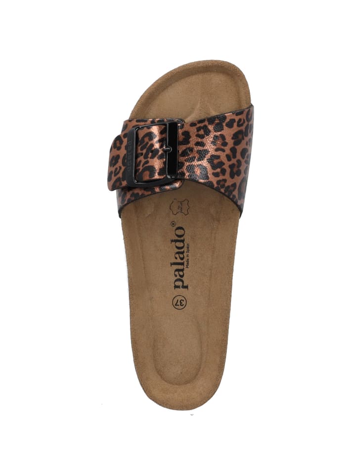 palado Pantoletten in braun leo günstig kaufen