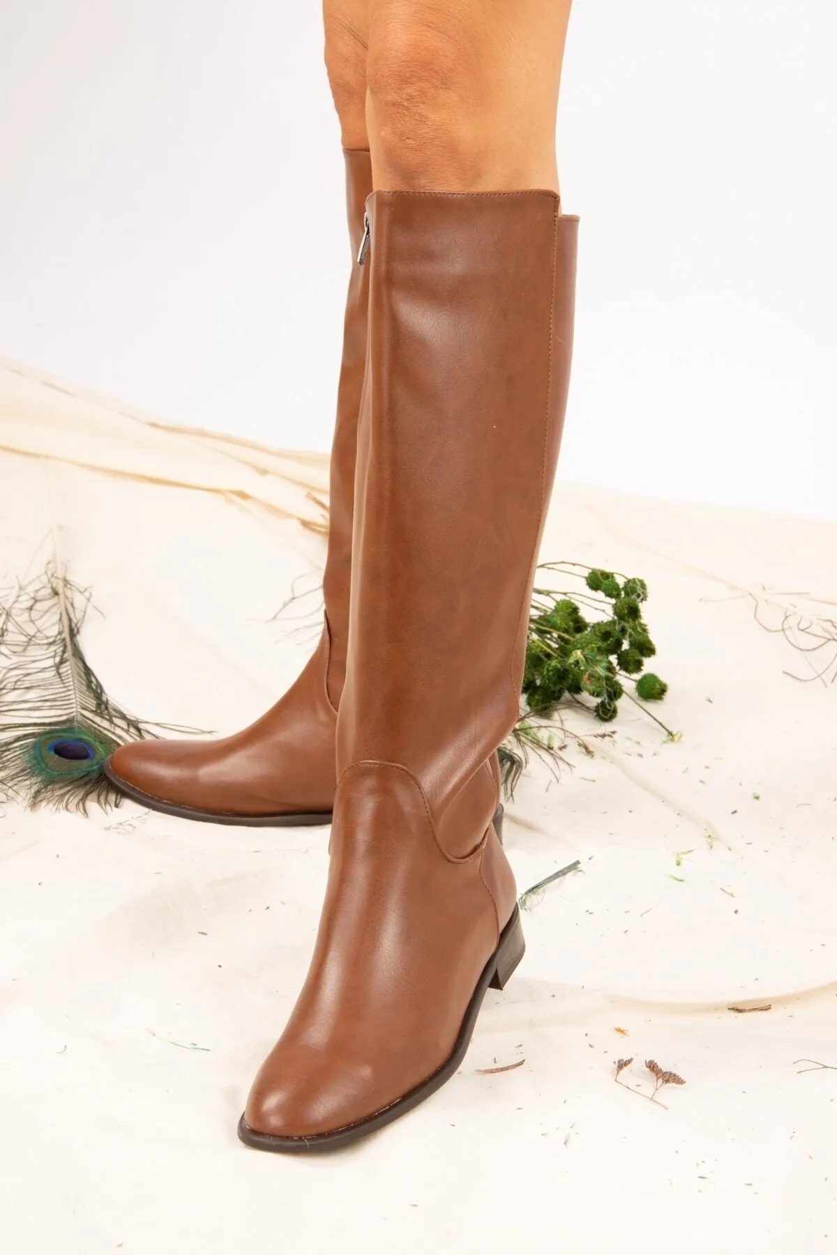 Fox Shoes  Hellbraune Damenstiefel J654065609