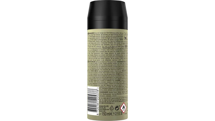 AXE Bodyspray Magnum Gold Caramel Billionaire ohne Aluminiumsalze 150 ml
