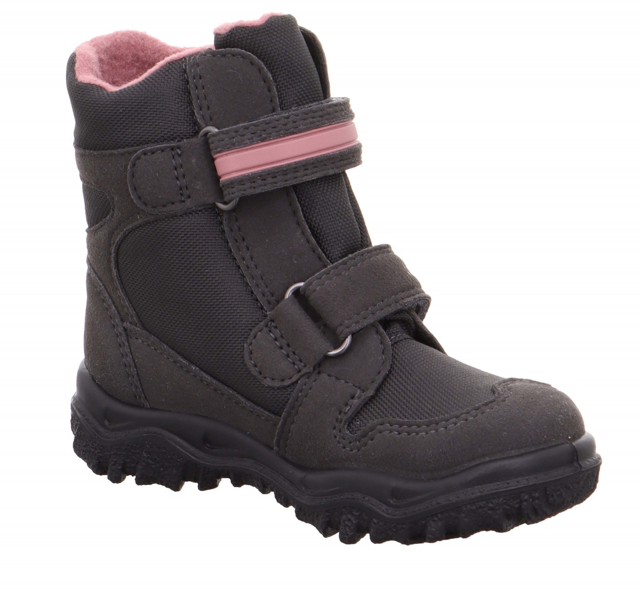 HUSKY - Grau/Rosa Boots mit Klettverschluss