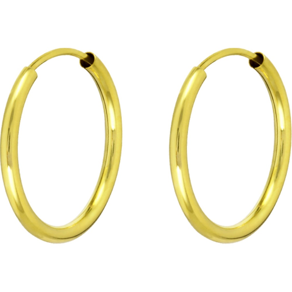 Valeria Créoles 585 Or jaune Boucles d'oreilles