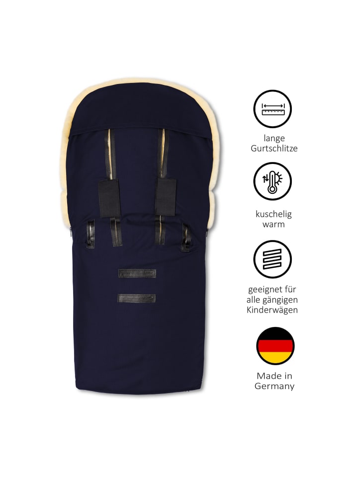 Hofbrucker Lammfell-Fußsack Putzi für Kinderwagen und Buggy in Navy Blue günstig kaufen onesize