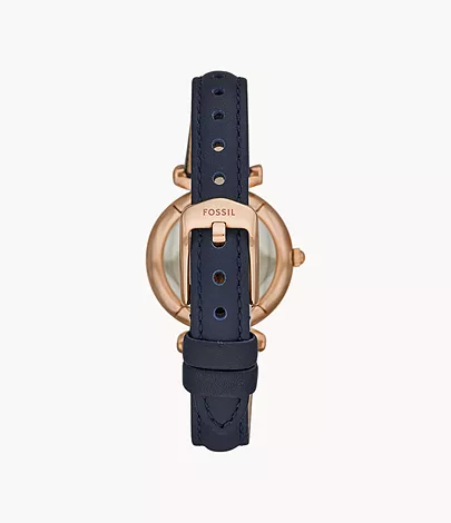 Fossil Damenuhr Carlie Mini Leder Marine