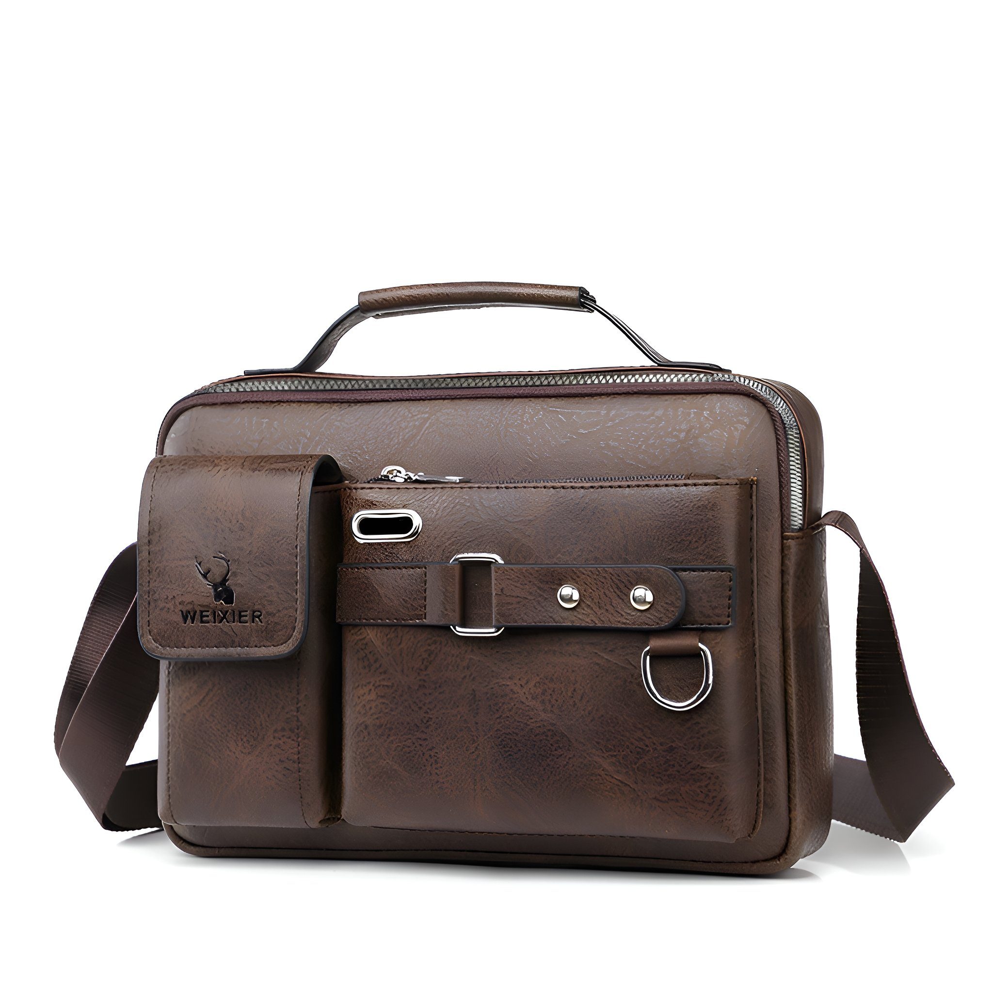 Suzakuin Umhängetasche Herren Umhängetasche - Stilvoll und Praktisch Leder handtasche