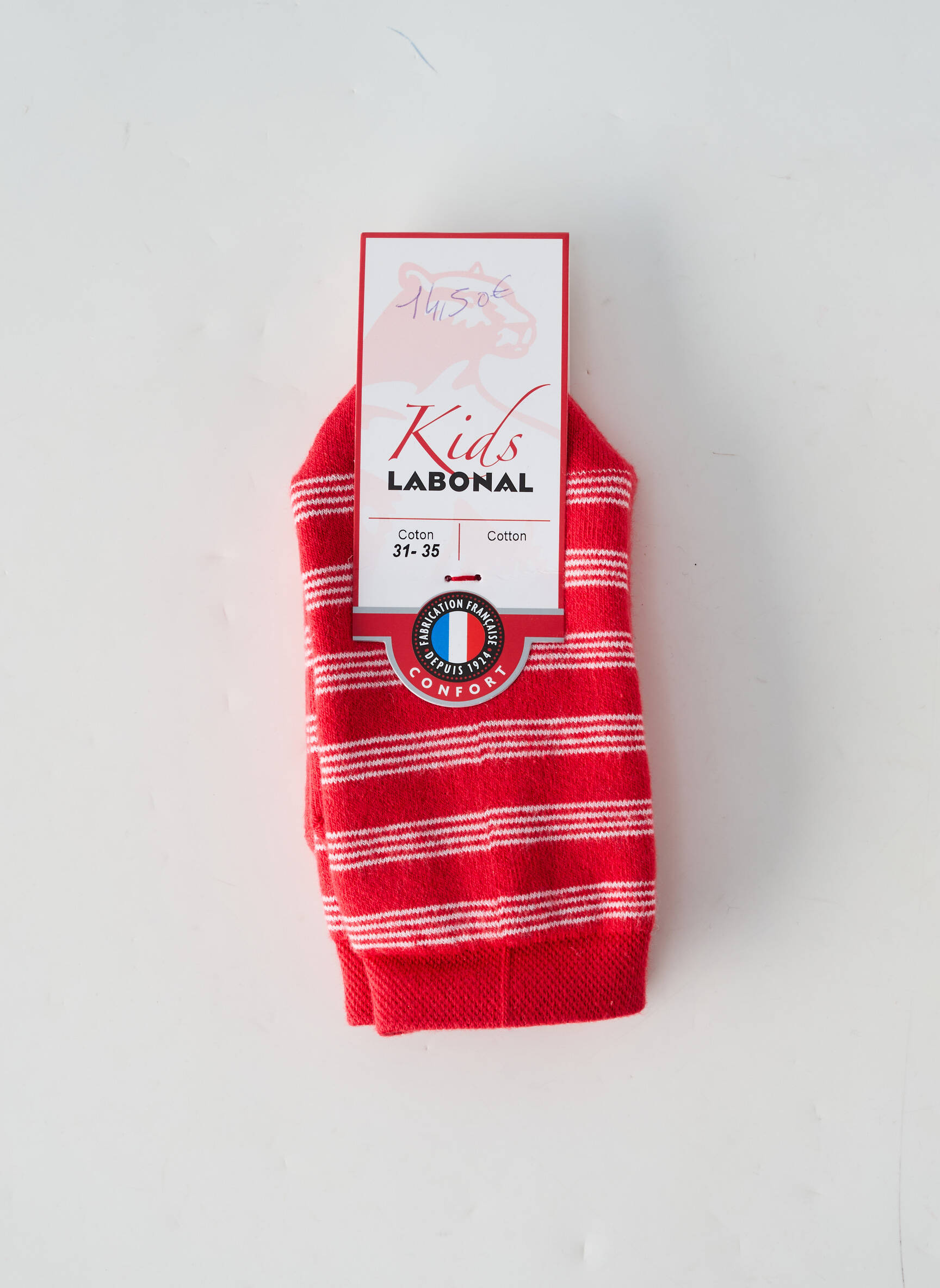 Labonal Chaussette Enfant couleur rouge