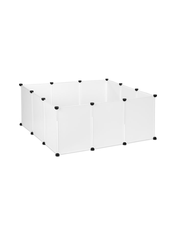 relaxdays Freilaufgehege in Weiß - (B)110 x (H)47 x (T)110 cm günstig kaufen onesize