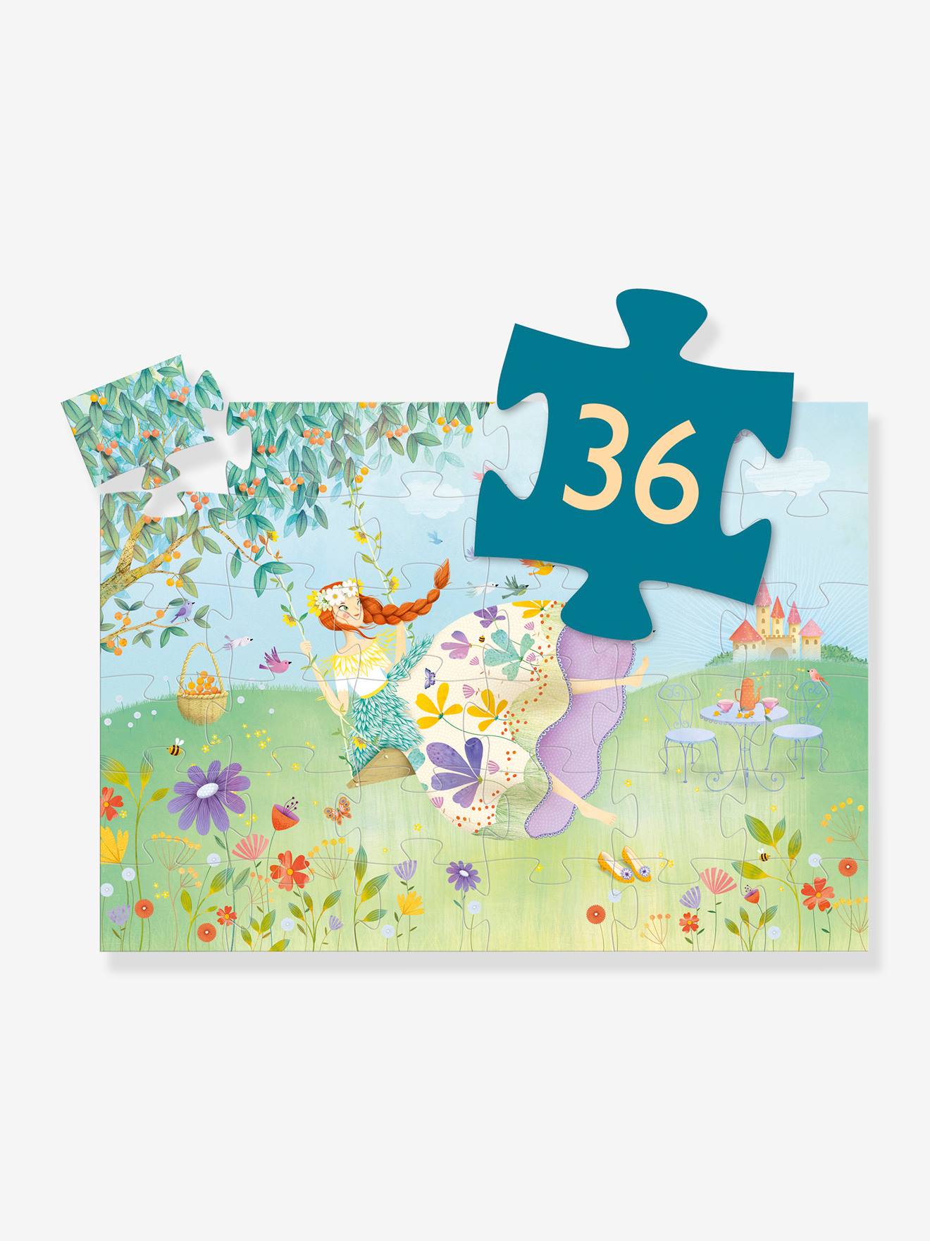 Djeco Puzzle FRÜHLINGSPRINZESSIN DJECO, 36 Teile - mehrfarbig