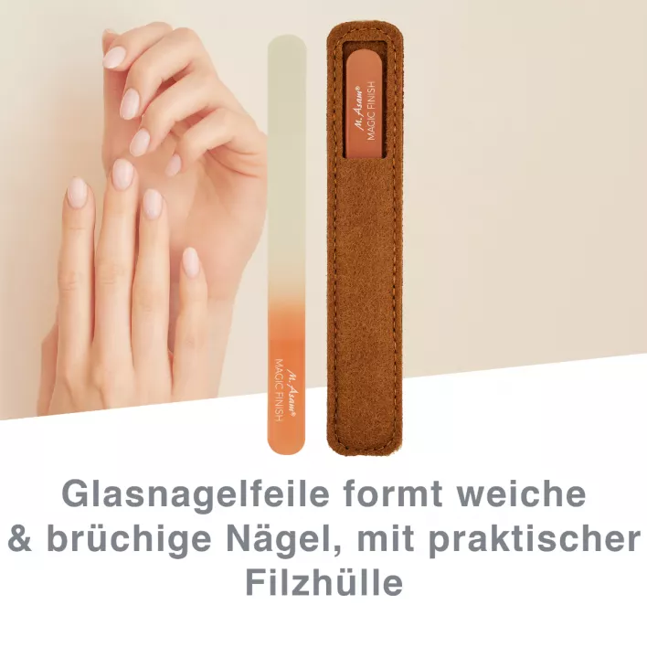 MAGIC FINISH Perfect Nails Glasnagelfeile mit Filzhülle
