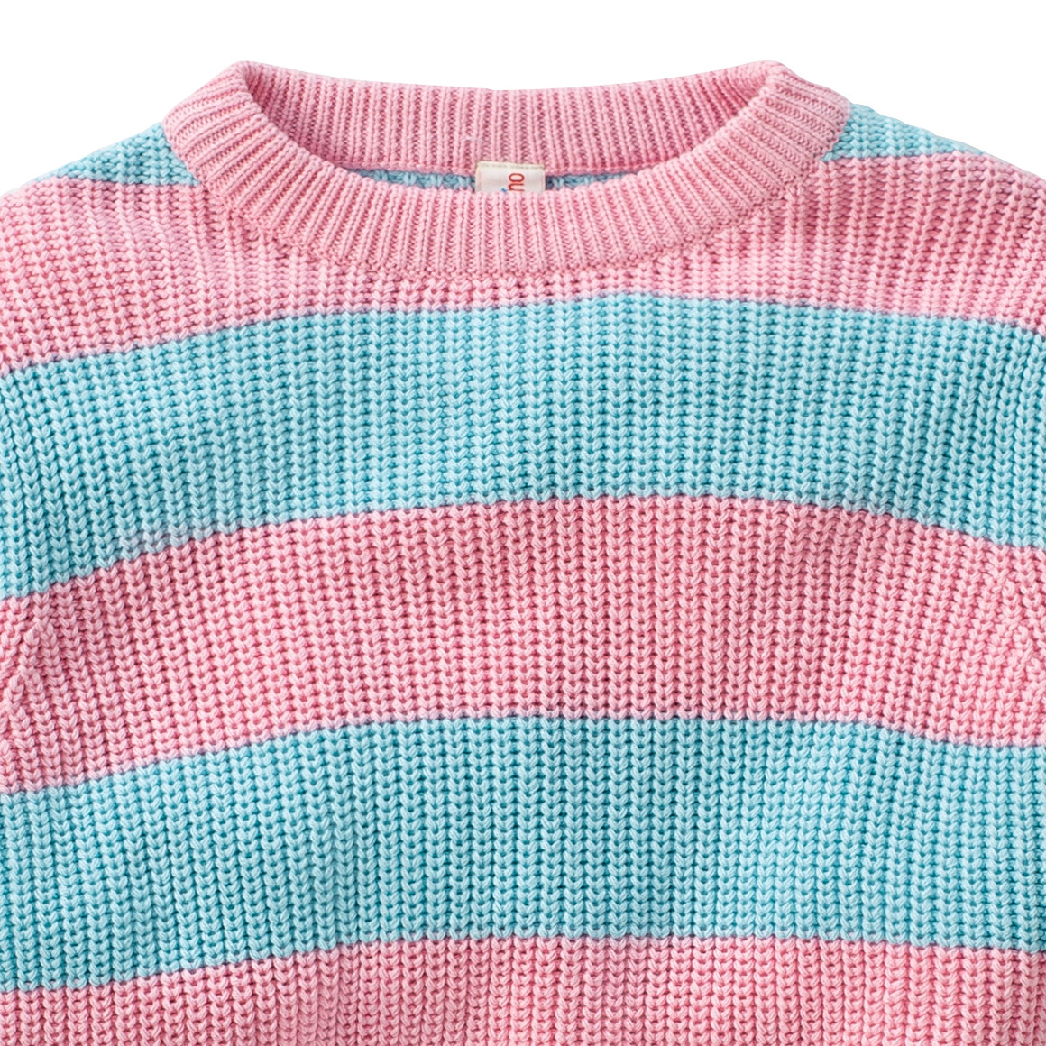 Mädchen Strickpullover mit Blockringeln