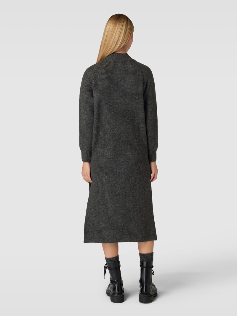 Strickkleid mit Turtleneck Modell 'ANDREA' in anthrazit meliert