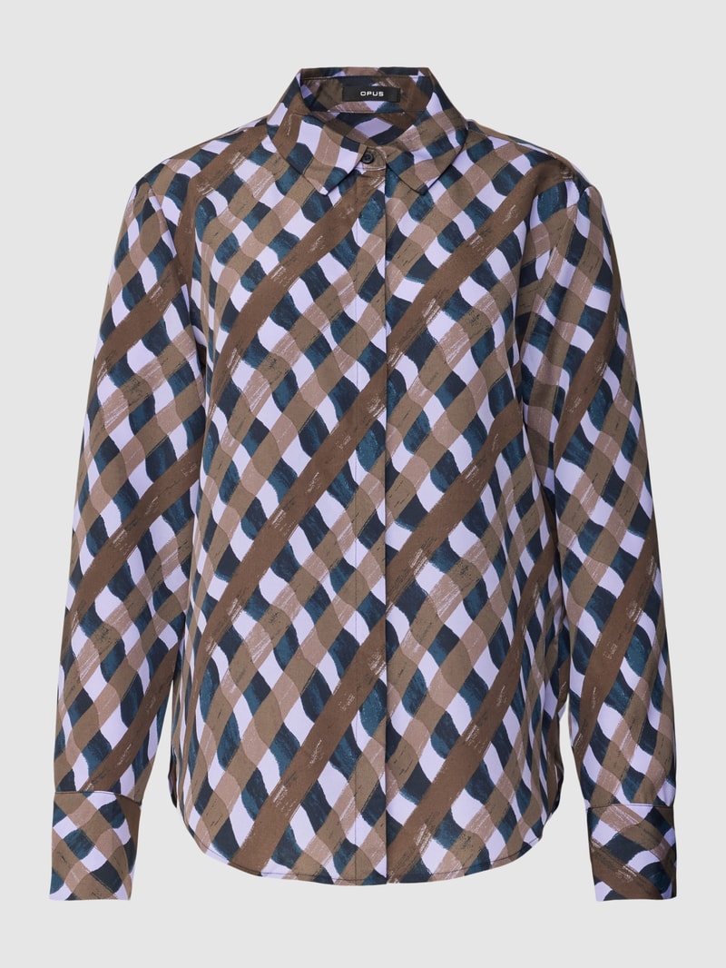 Bluse mit Allover-Muster Modell 'Falkine' in flieder