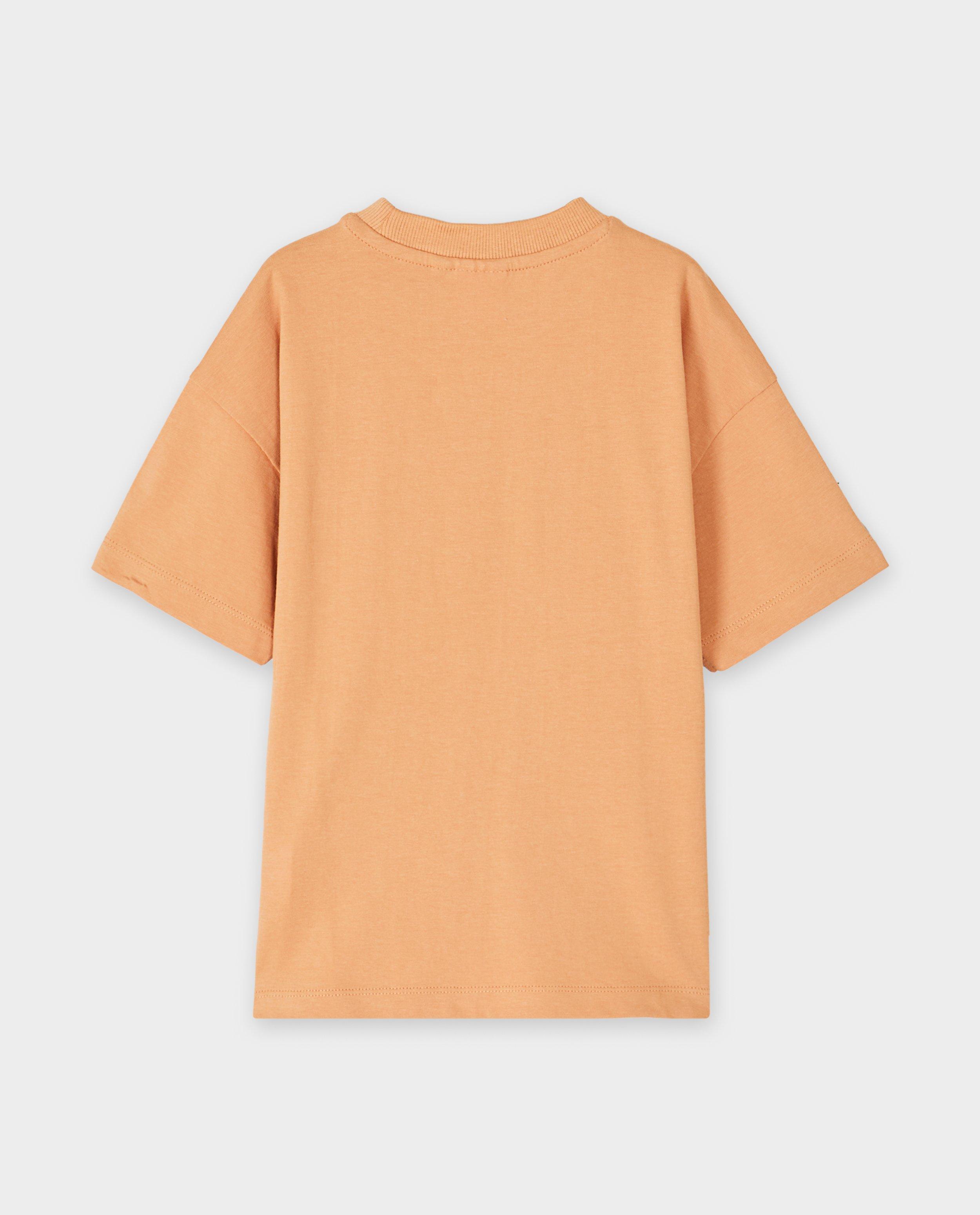 Tricou Fred + Ginger cu inscripție, unisex, 92-128 maro deschis