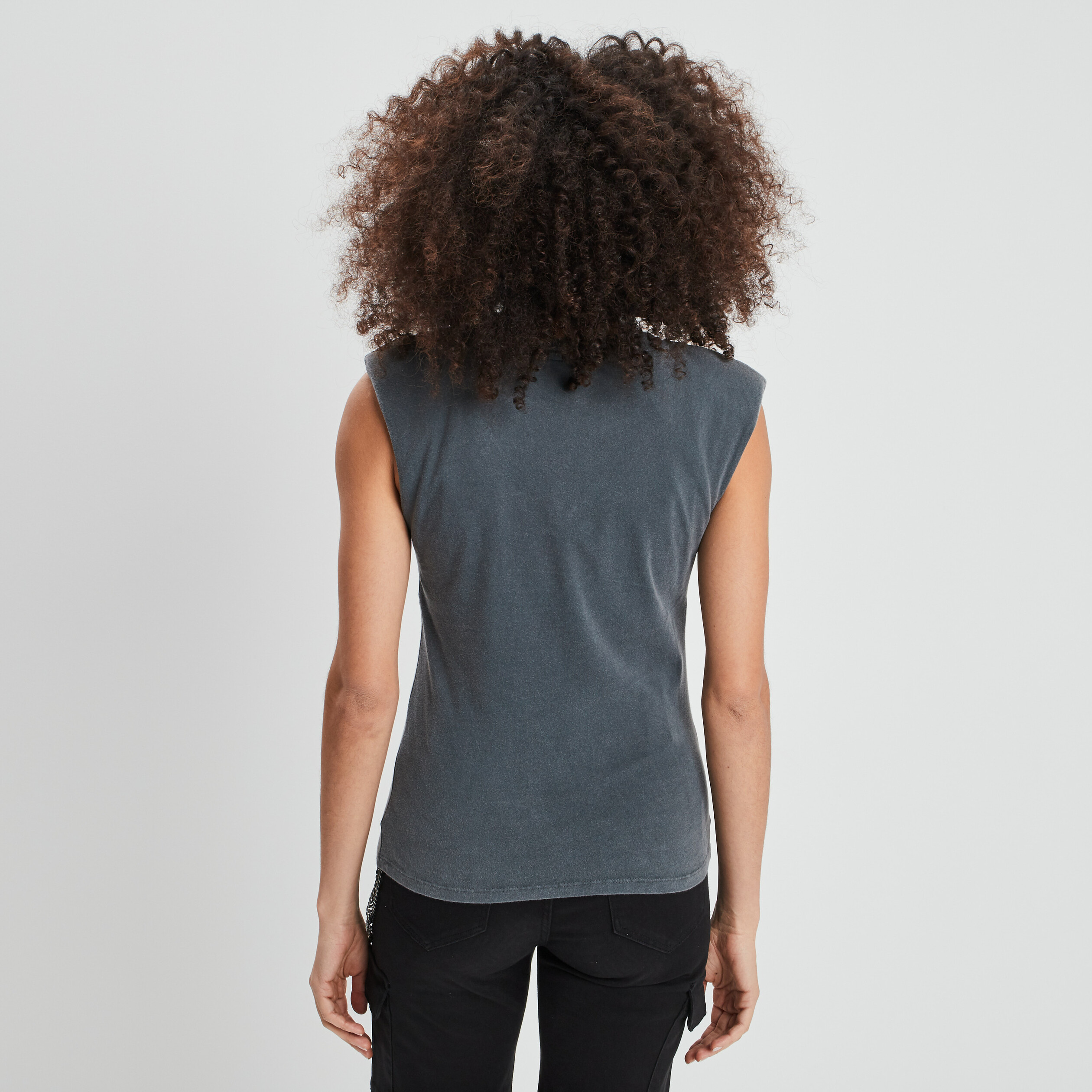 T-shirt manches courtes gris femme | La Halle