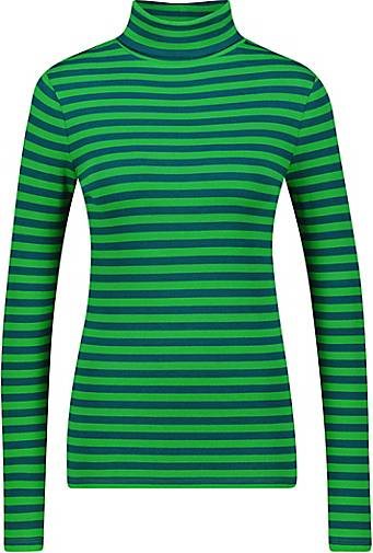 Marc O' Polo DENIM Damen Langarmshirt mit Rollkragen und Bio-Baumwolle Slim Fit