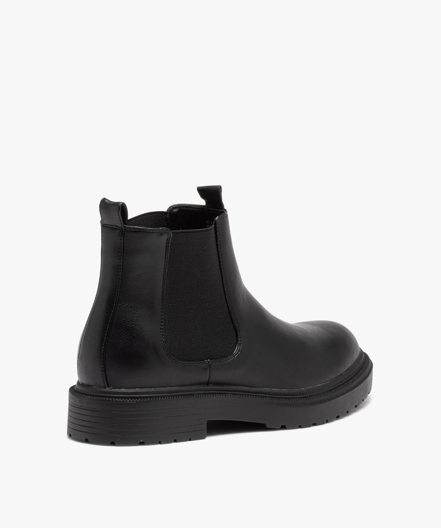 Boots Chelsea à épaisse semelle crantée homme noir | GEMO