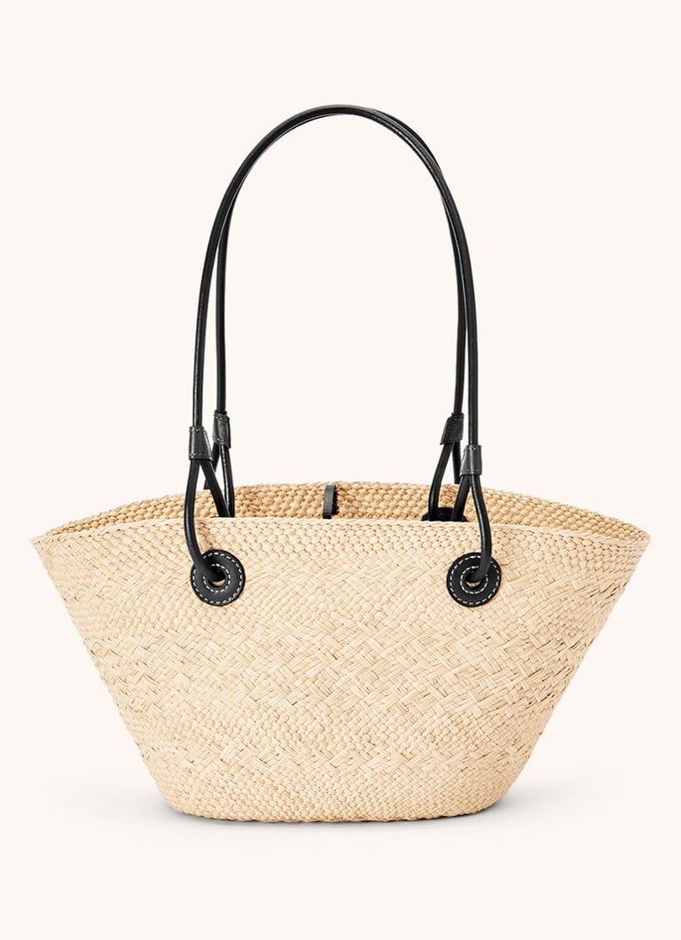 LOEWE Anagram Basket Pieni ostoskassi vasikannahkaisilla yksityiskohdilla