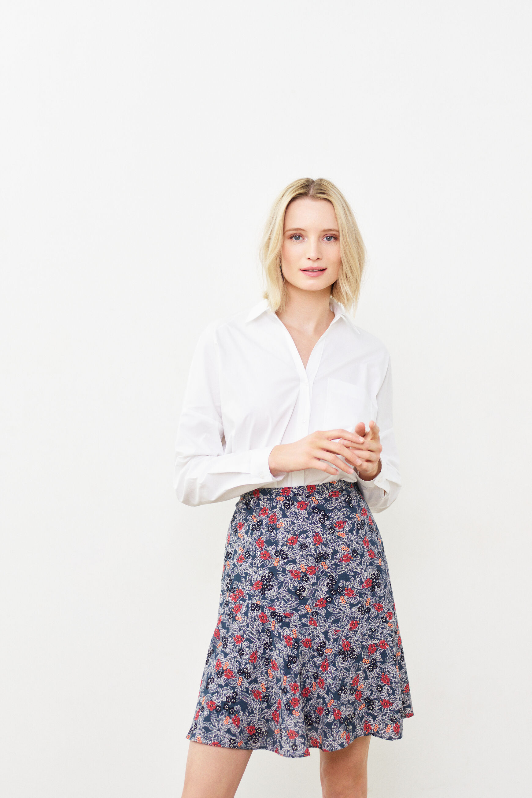 jupe sila liz bleu marine femme