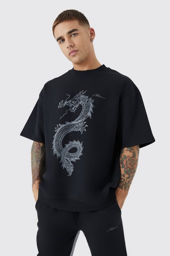 Man Signature Trainingsanzug mit Drachen-Print