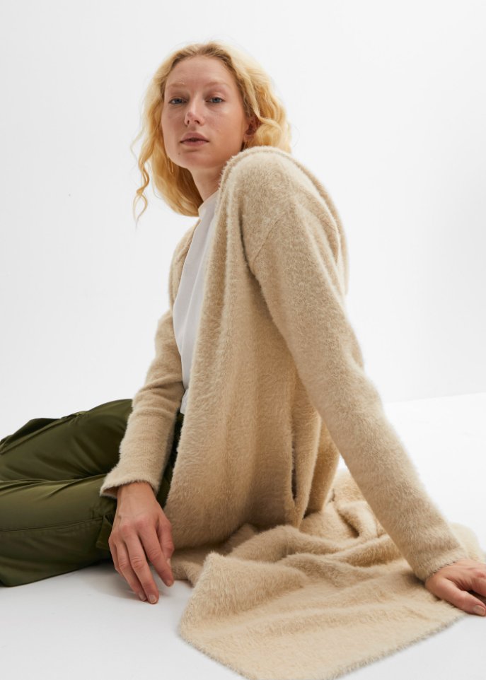 Strickmantel aus Flauschgarn