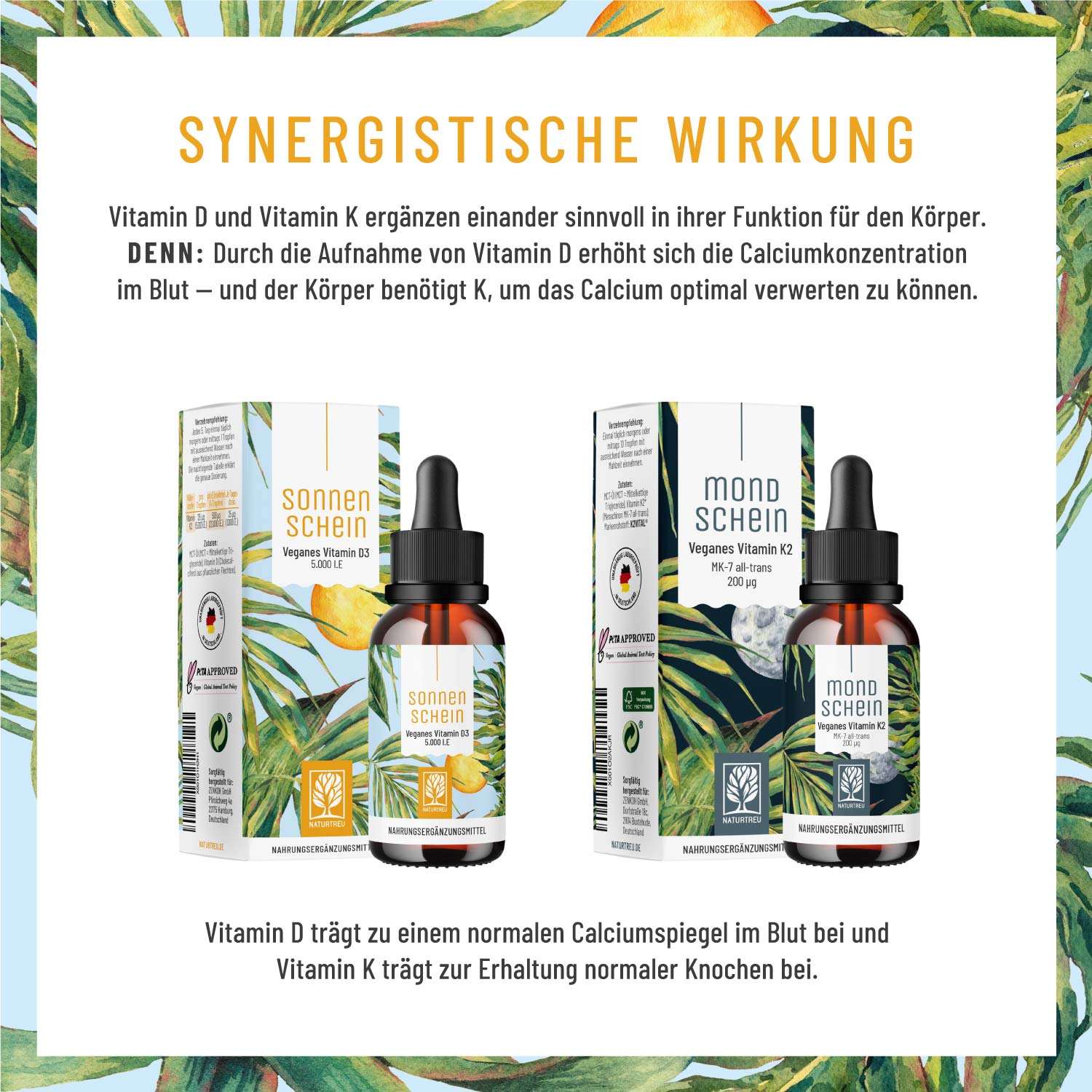 Vitamin D3-Tropfen hochdosiert - Sonnenschein - NATURTREU®