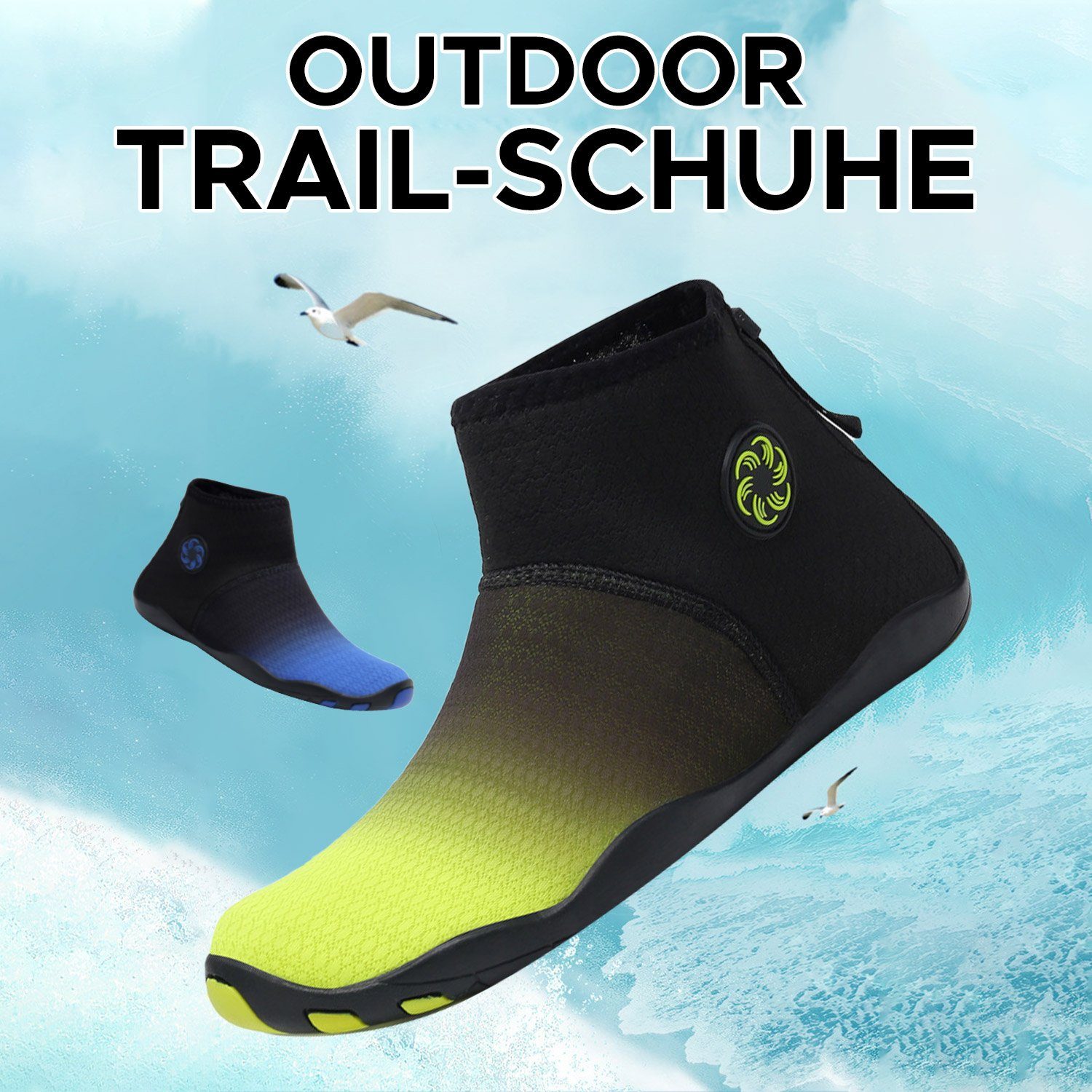 Daisred Wasserschuhe Damen Herren Schnell Trocken Schwimmschuhe Aquaschuh