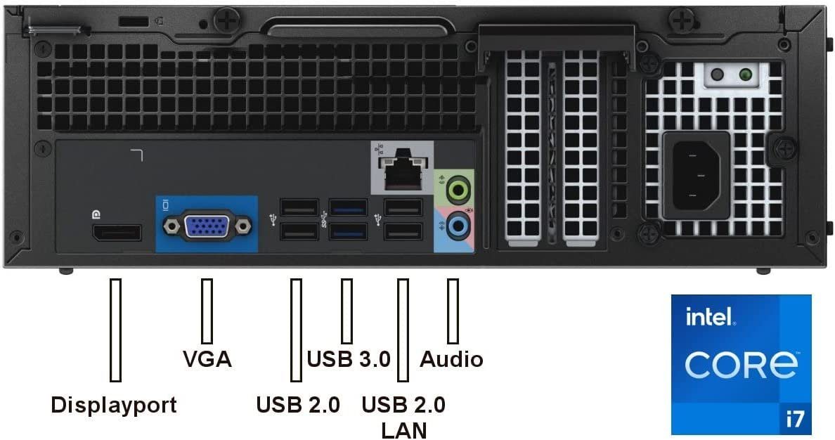 Dell i7 Business Windows Computer Mini Pc Office HomeOffice Pc Business-PC (Intel Core i7 4770, UHD Graphics, 34 GB RAM, 1001 GB SSD, Luftkühlung, 2 Monitor Anschlüsse,Multimedia Workstation,Business,Intel)