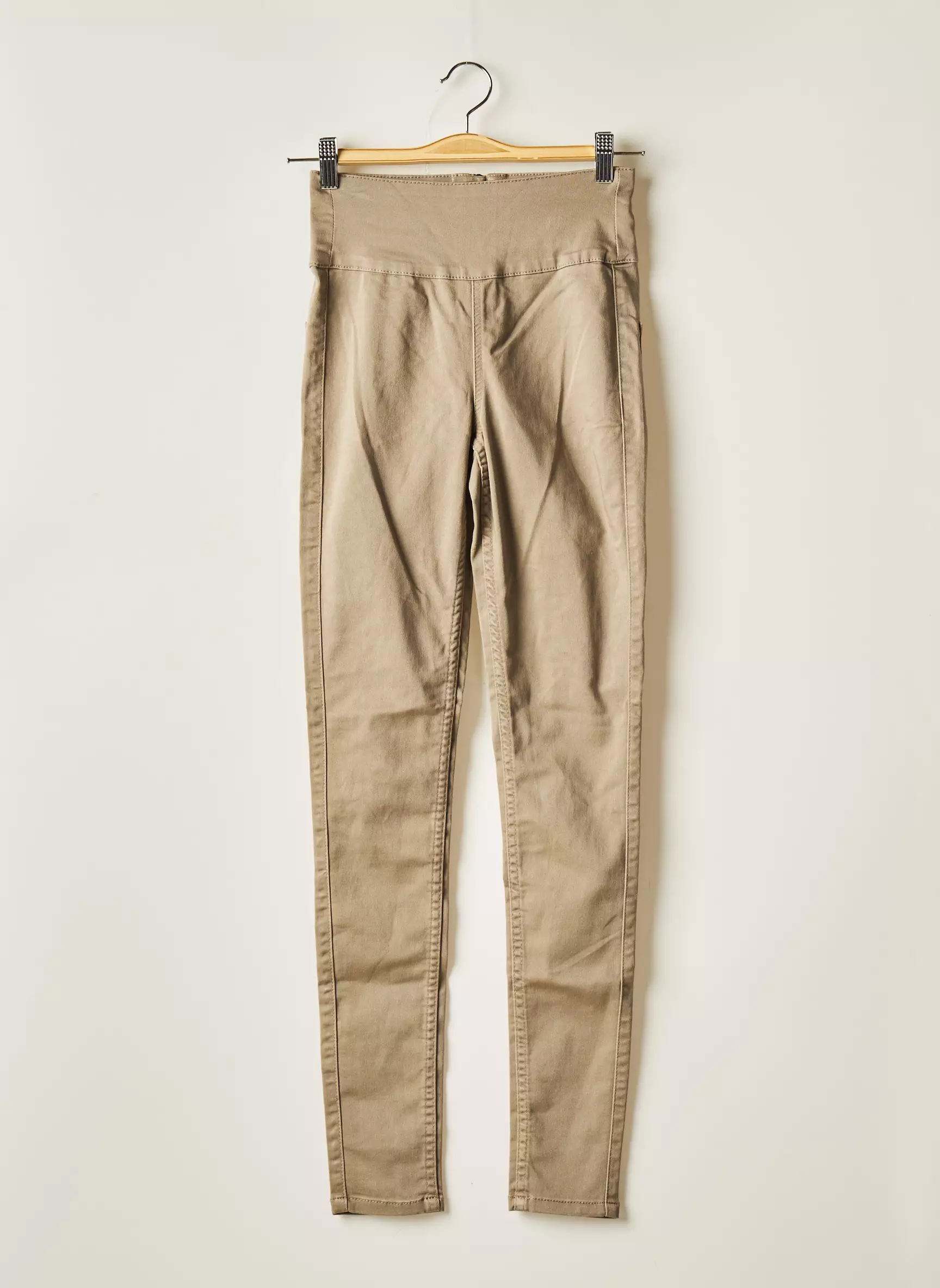 Pieces Pantalons Slim Femme couleur beige