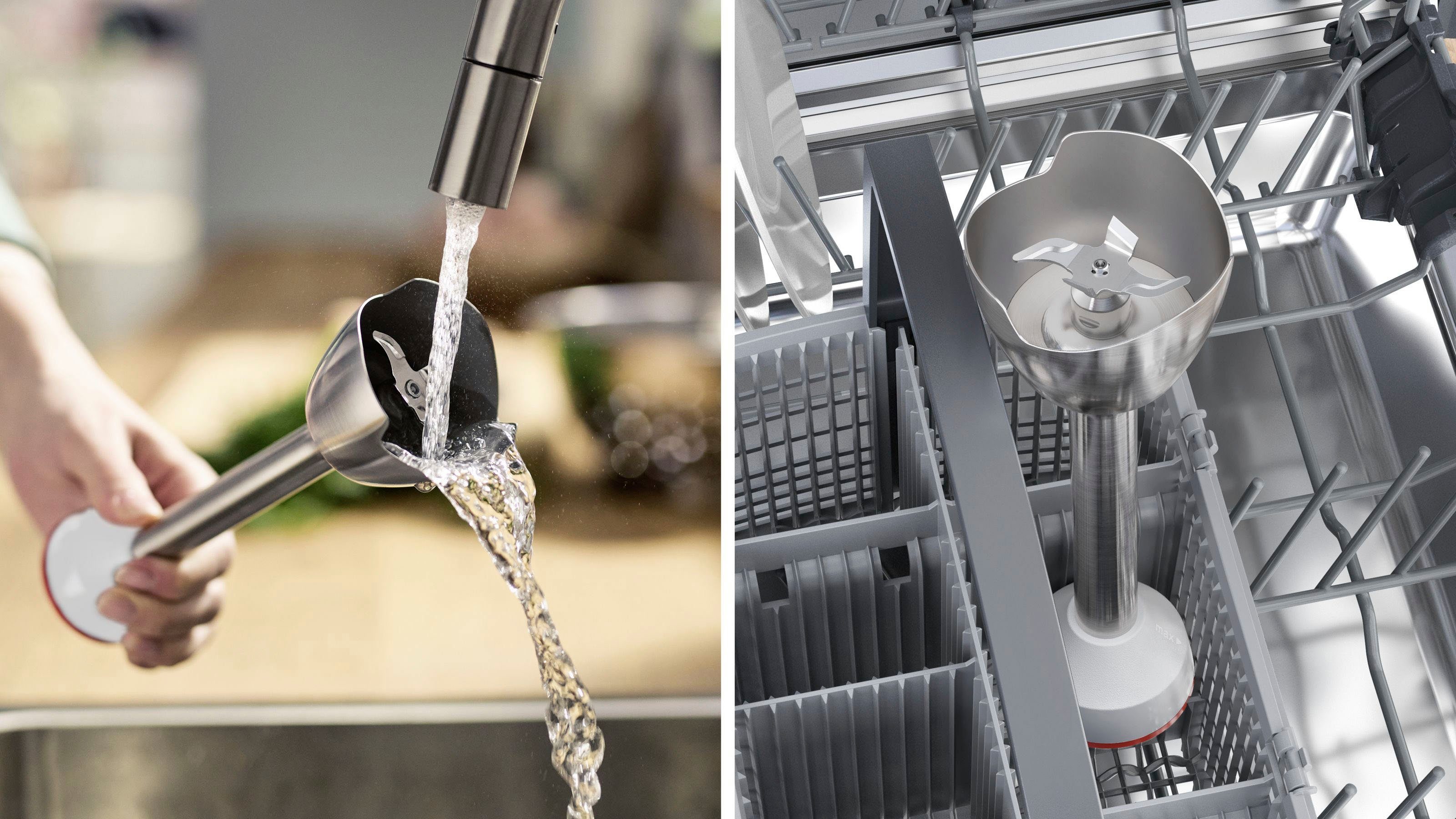 BOSCH Stabmixer MSM4W220 ErgoMaster Serie 4, 600 W, Keramik-Kupplung, Edelstahl-Mixfuß, Zerkleinerer