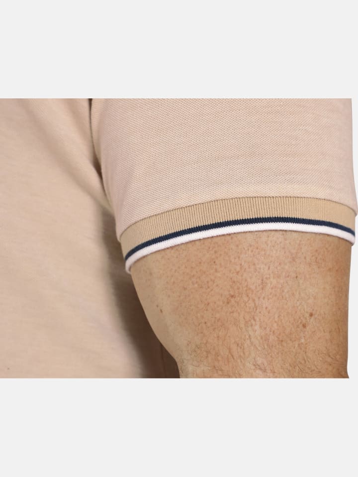 Charles Colby Poloshirt EARL IVOR in beige melange günstig kaufen
