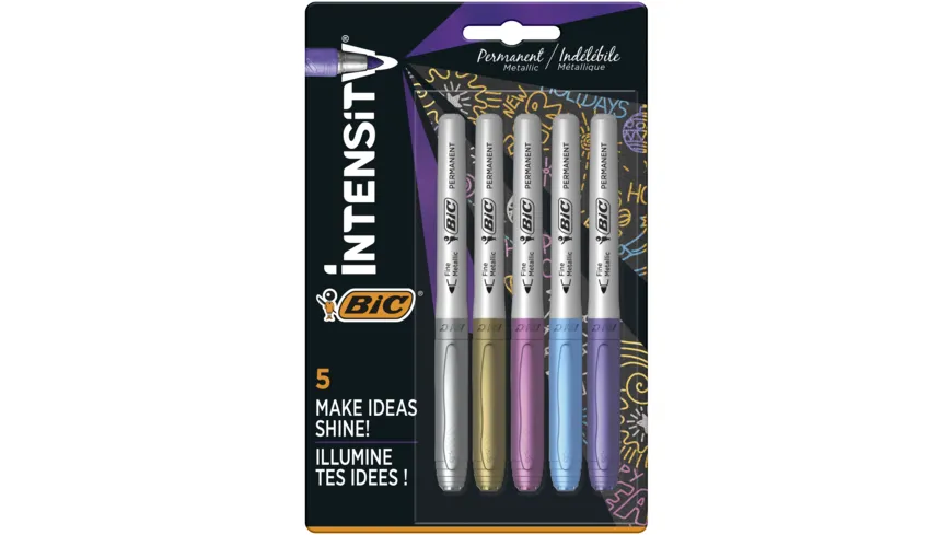 BIC Permanent Marker Metallic 5er sortiert