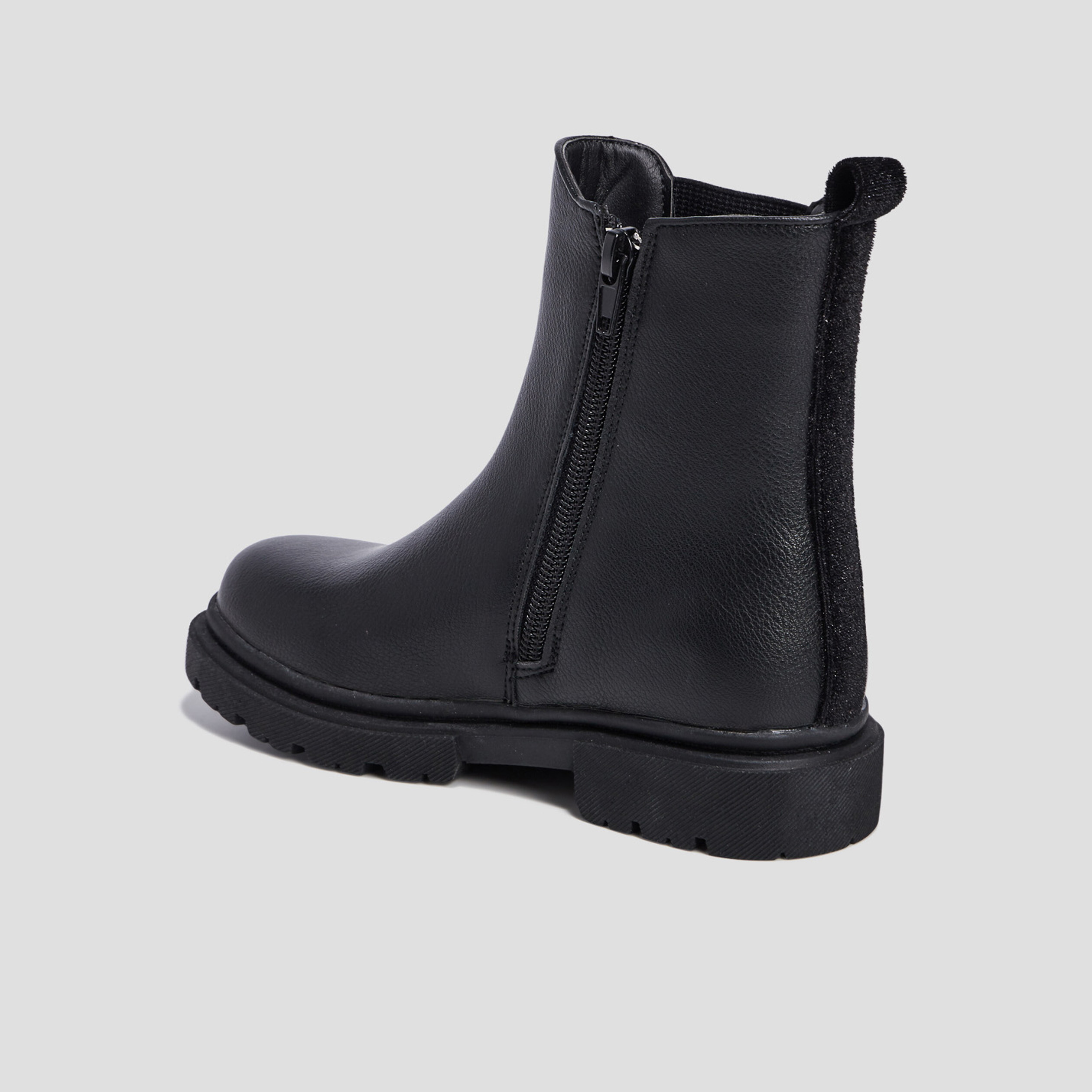 Bottines chelsea crantées noir fille | La Halle