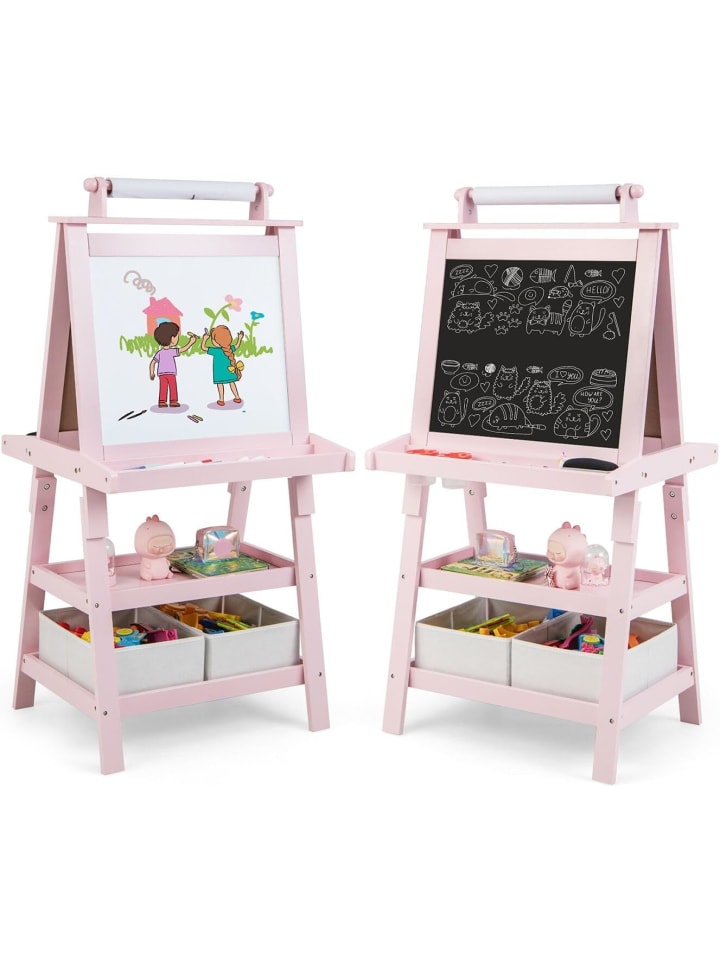 COSTWAY 3 in 1 Staffelei in Rosa günstig kaufen 50 x 60 cm