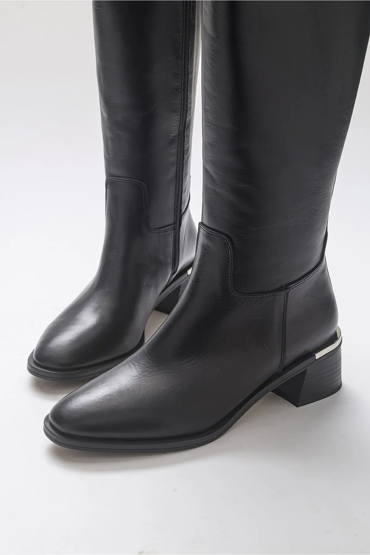 Luvi  Sova Black Skin Echtleder Damenstiefel