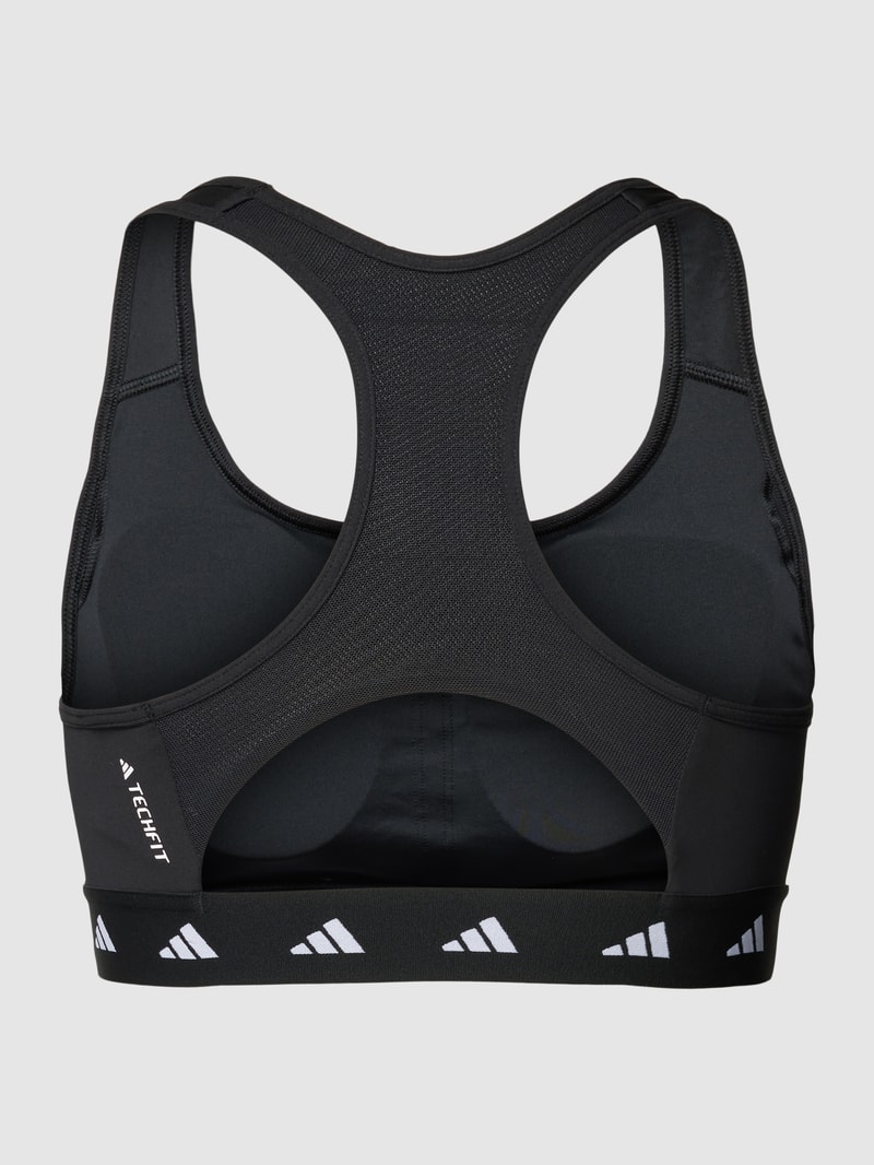 Sport-BH mit Logo-Print in schwarz