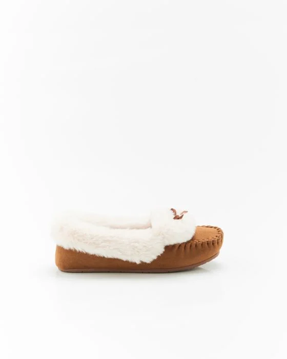 Mocassins d'intérieur imitation fourrure Thermolactyl