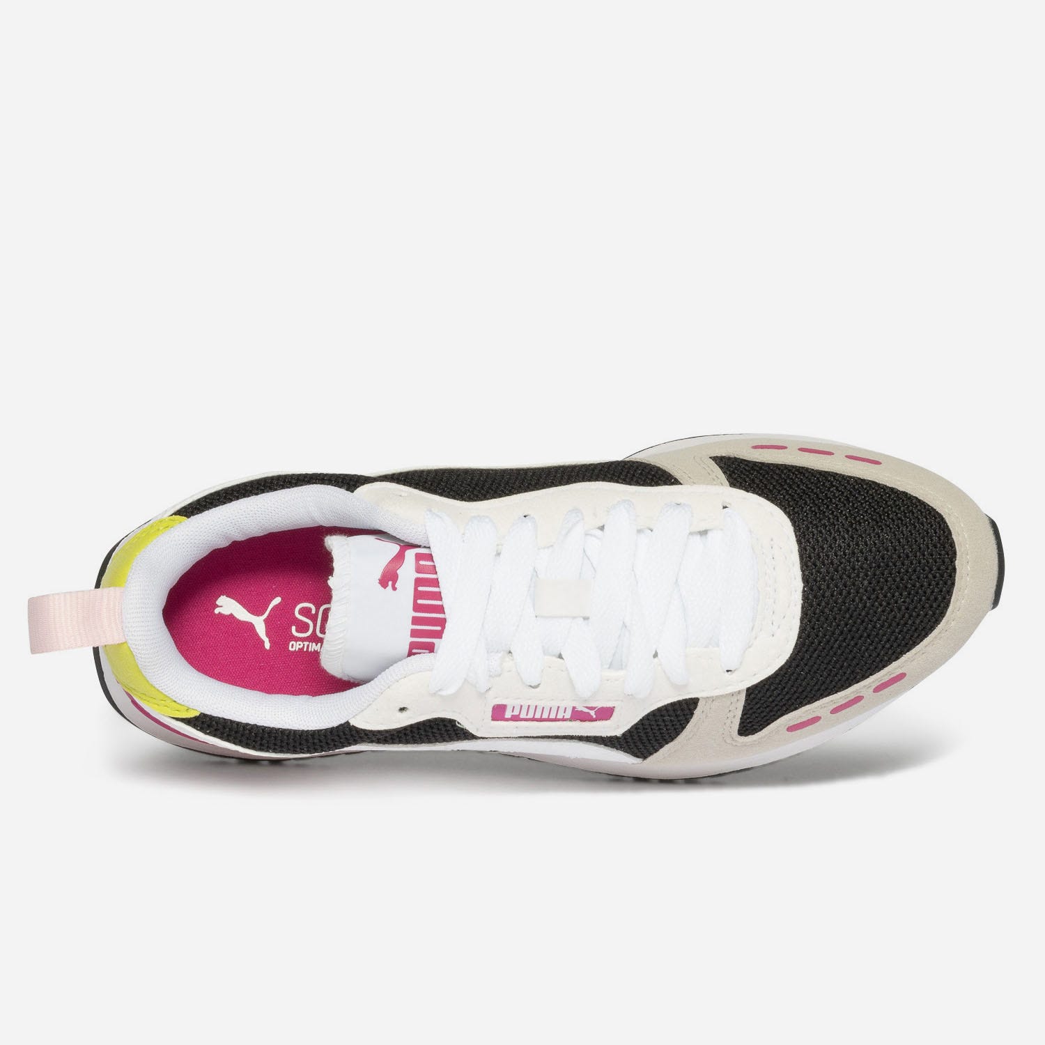 Tennis PUMA grise, noire, blanche et rose