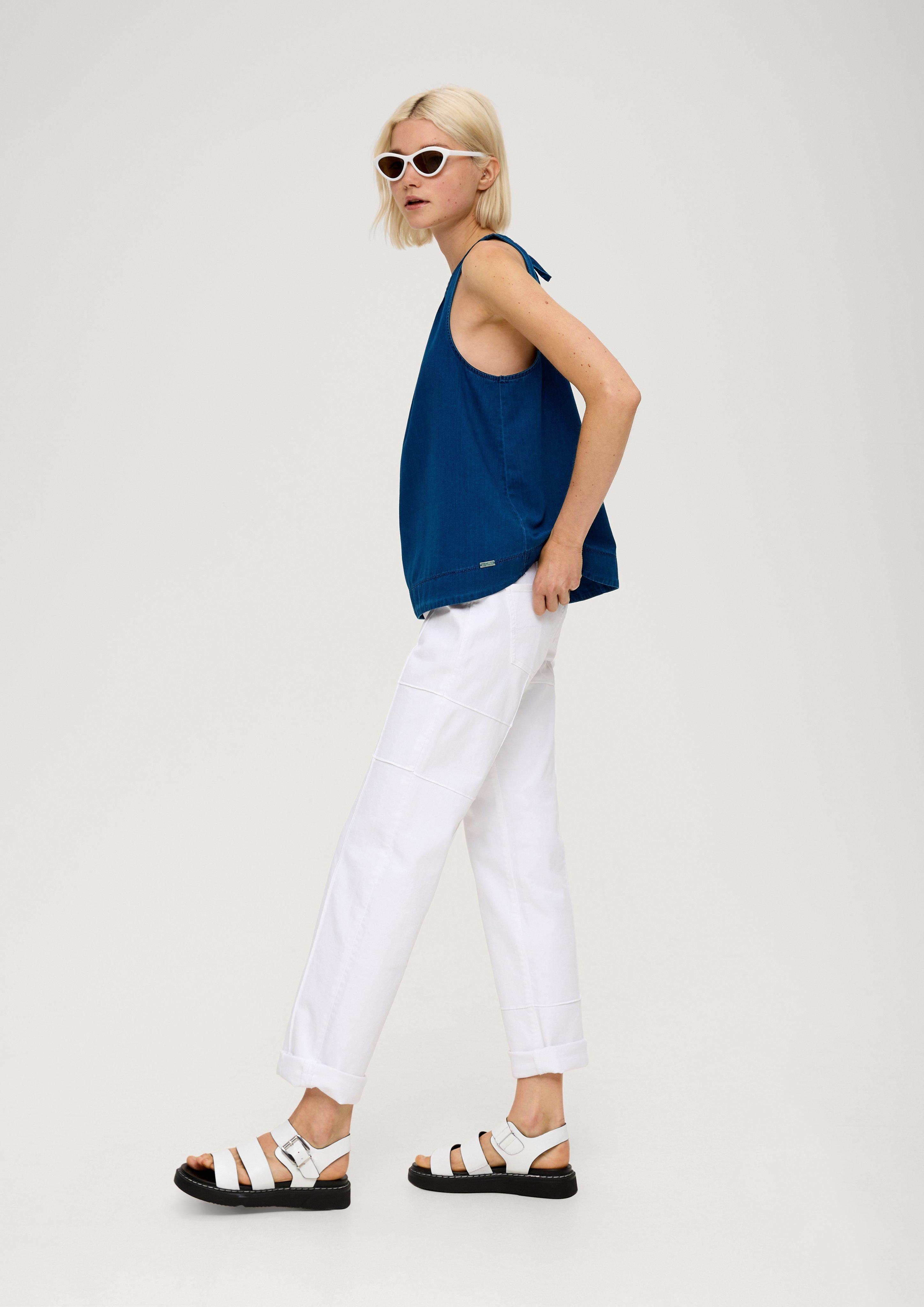 Light Denim-Bluse mit Raffung  2128599-59Y8