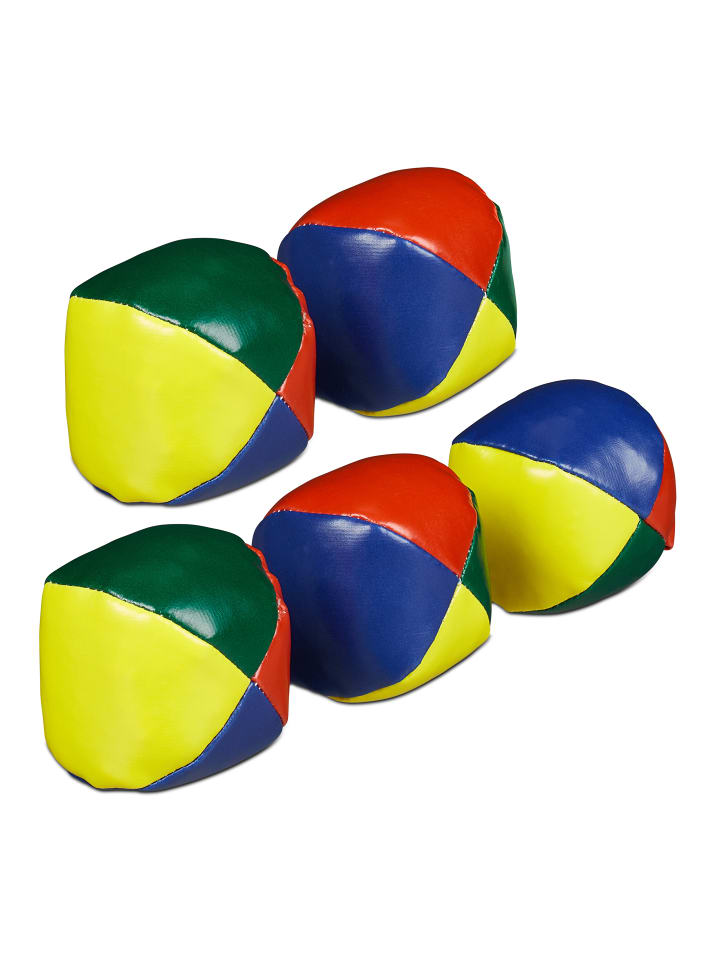 relaxdays 5 x Jonglierbälle in Bunt - Ø 6,5 cm günstig kaufen onesize