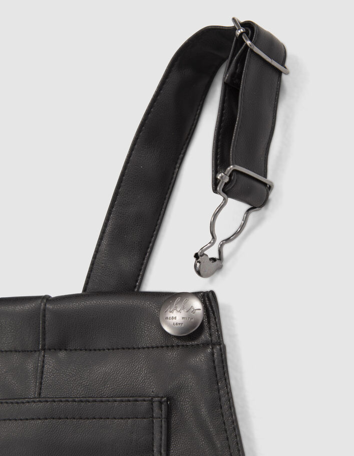 Salopette noire esprit rock fille